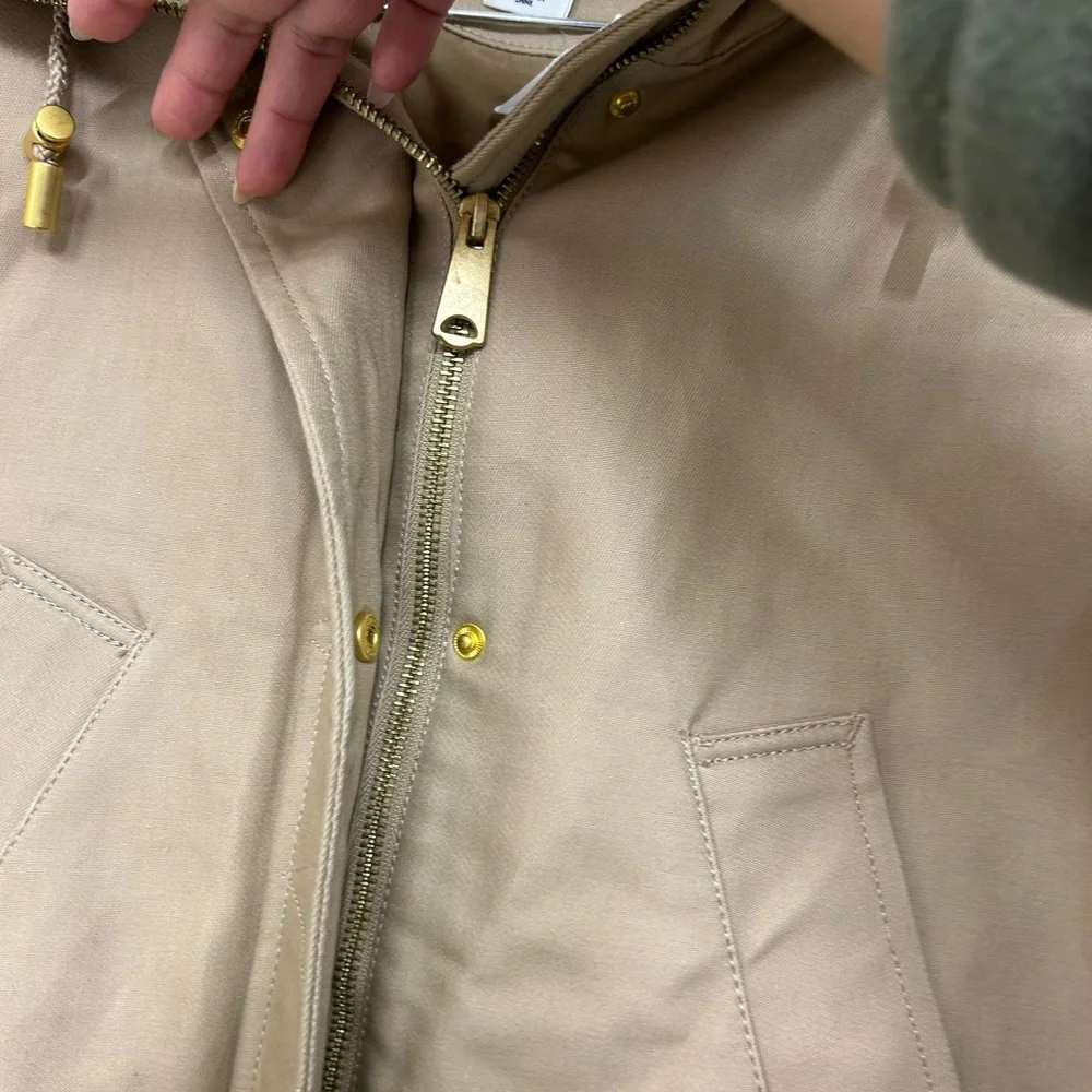 H&M Beige Hooded Utility Jacket - Picture 6 of 7